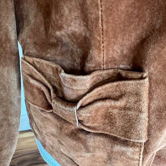 Vintage Live A Little Brown Leather Jacket Size Large - Picture 10 of 11